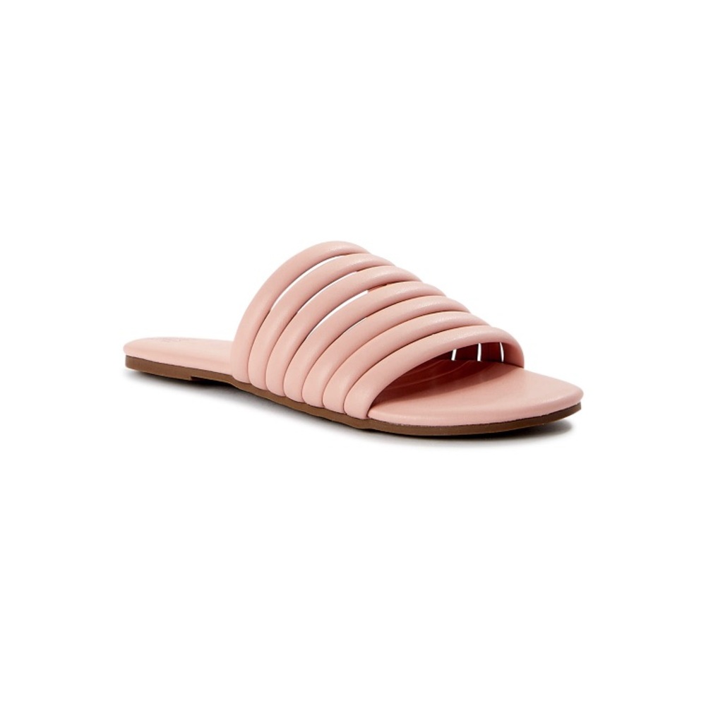 Time and Tru Multi-Band Slide Sandals Size 10 NWT